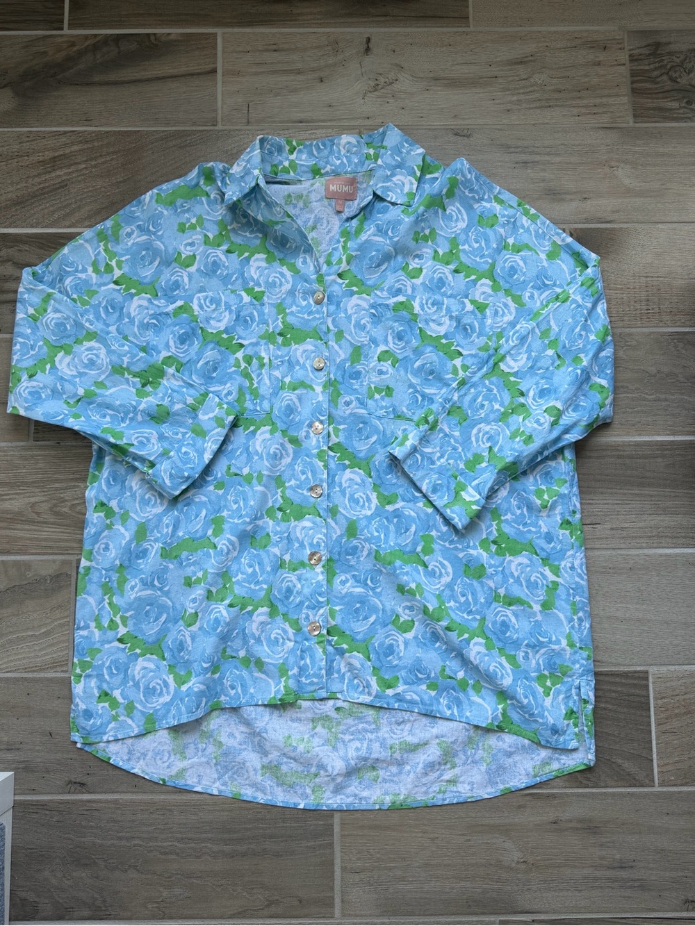 Show Me Your Mumu Oversized Floral Button-Down Shacket - Size M